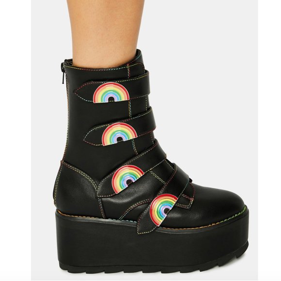 YRU Karma Rainbow Platform Boots - Picture 6 of 9